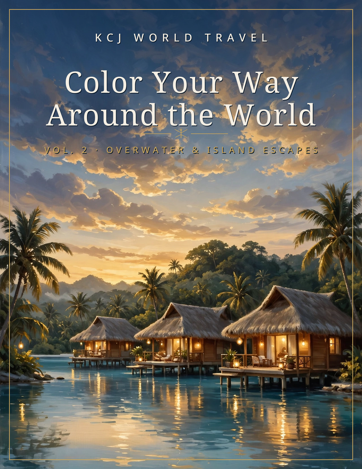 Color Your Way Around the World Vol. 2: Overwater and Island Escapes - front cover