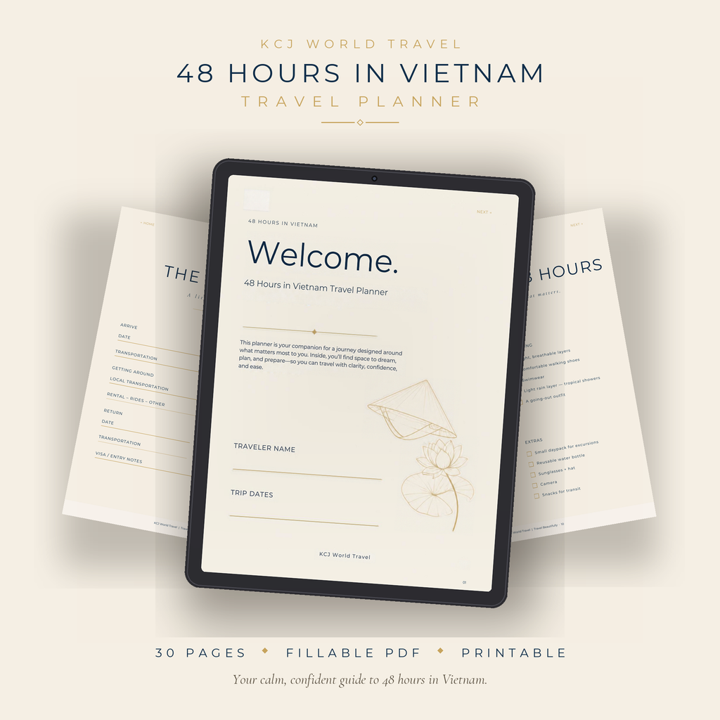 48 Hours in Vietnam Travel Planner | Interactive + Printable PDF